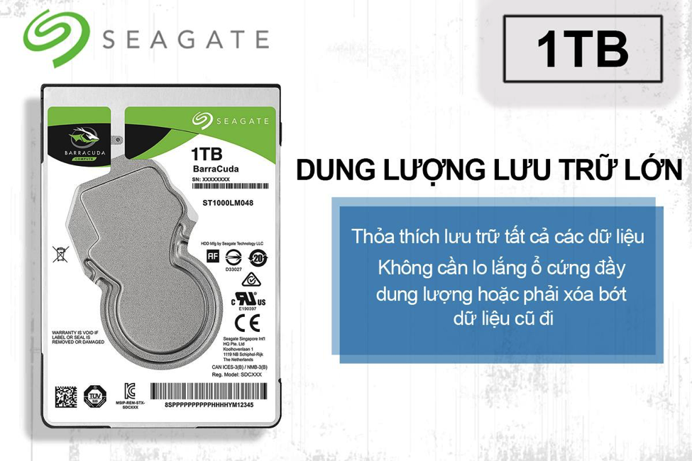 Ổ cứng HDD Laptop Seagate 1TB 5400rpm