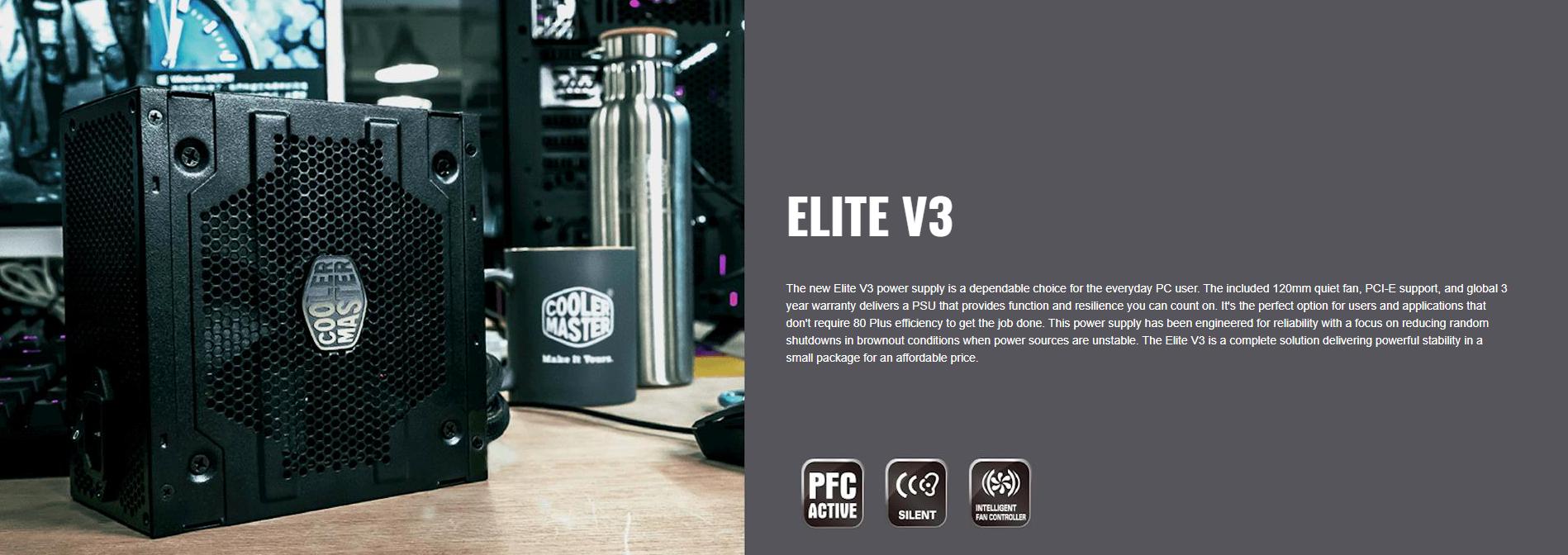 Nguồn máy tính Cooler Master Elite V3 230V PK600 Chính Hãng