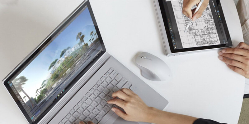 Chuột Microsoft Surface Precision Mouse kết nối Bluetooth và USB Chính Hãng