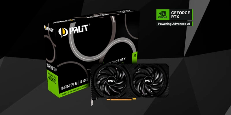 CARD VGA Palit GeForce RTX 4060 8GB GDDR6 Infinity 2 Chính hãng