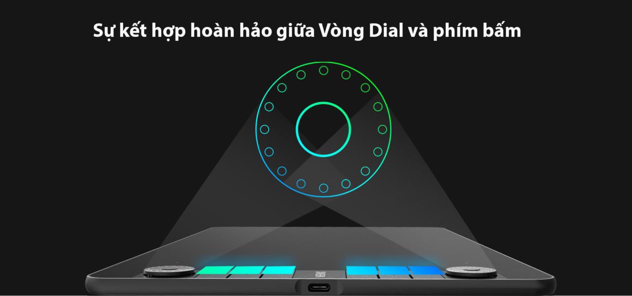 Bảng Vẽ Điện Tử VEIKK VK1060 PRO Android 2 Vòng Xoay Dial Đa Năng, Cảm Ứng Nghiêng - longbinh.com.vn