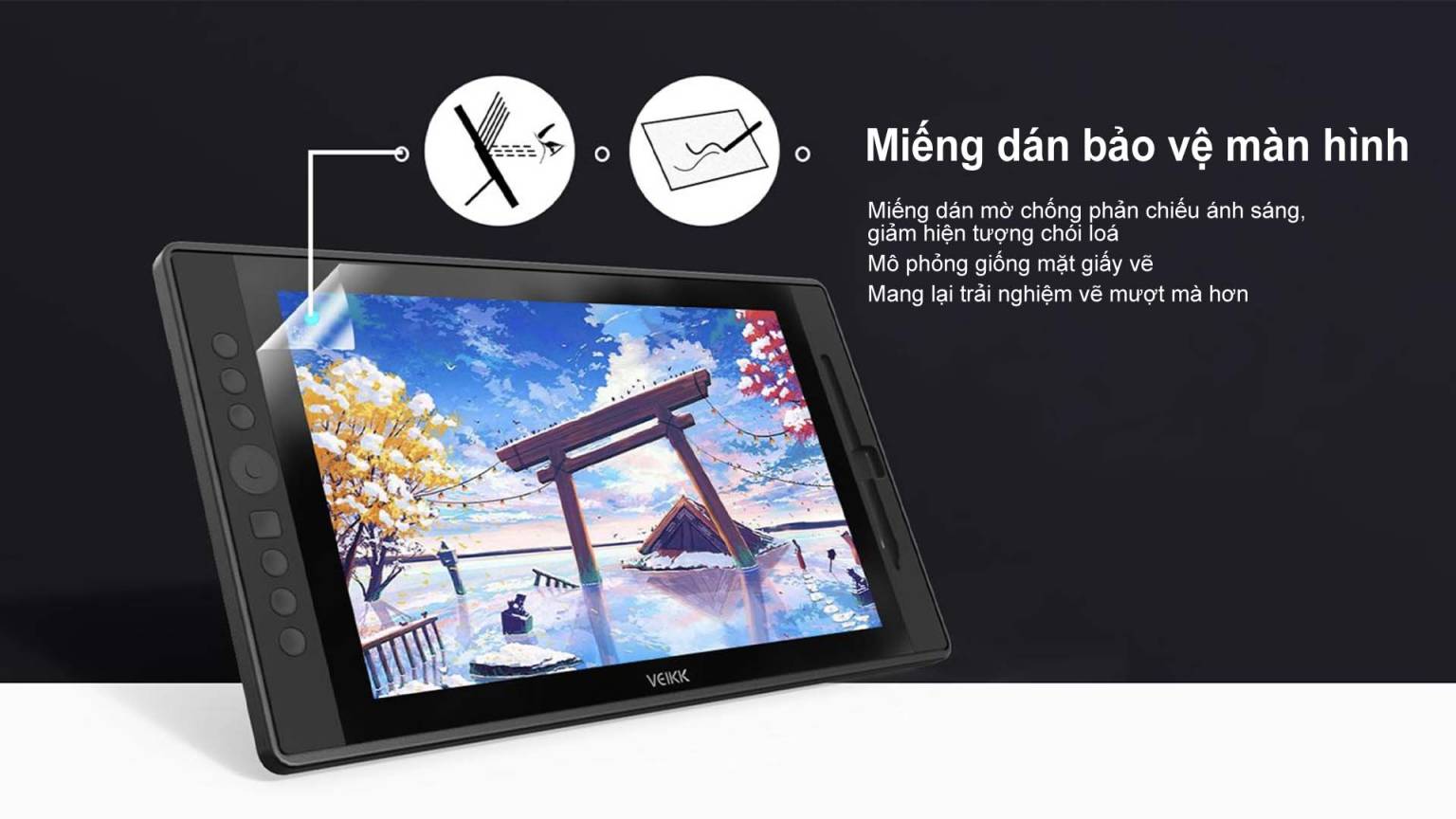 Bảng Vẽ Màn Hình Veikk VK1560 - longbinh.com.vn