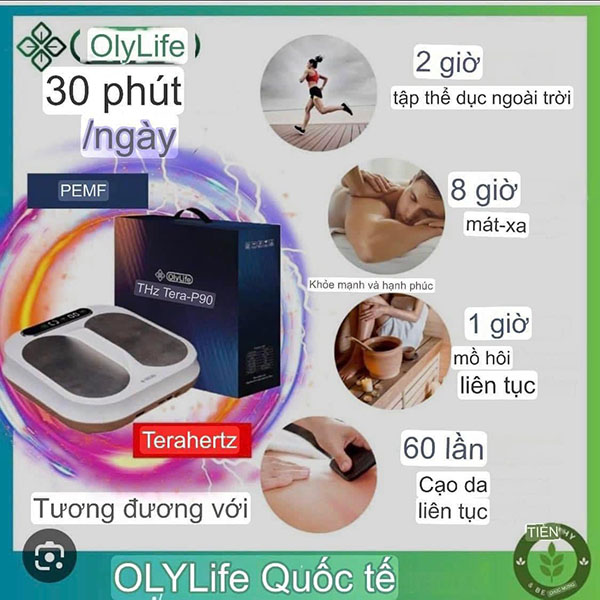 Thiết bị trị liệu từ tính OlyLife THz Tera-P90 Terahertz and PEMF Frequency Device from USA