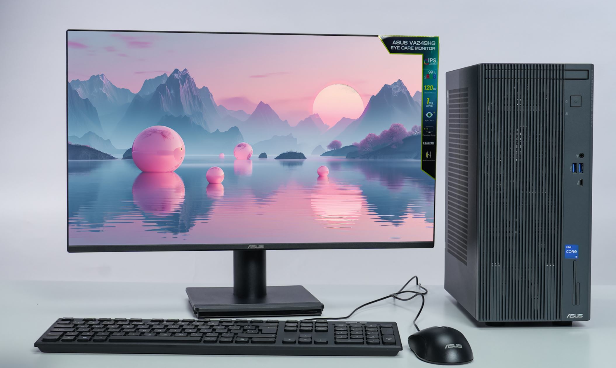 Máy tính để bàn Asus P500MV-13420H106W (Core i5-13420H | 8GB | 512GB | WF6/BT5 | KB/M | 180W | W11H | 2Y) Chính hãng