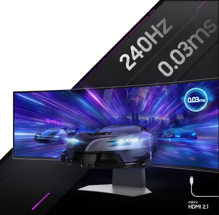 Màn hình Gaming Samsung Odyssey OLED G9 G95SC LS49CG954SEXXV (49 inch - Cong - OLED - DQHD - 240 Hz - 0.03 ms) Chính hãng