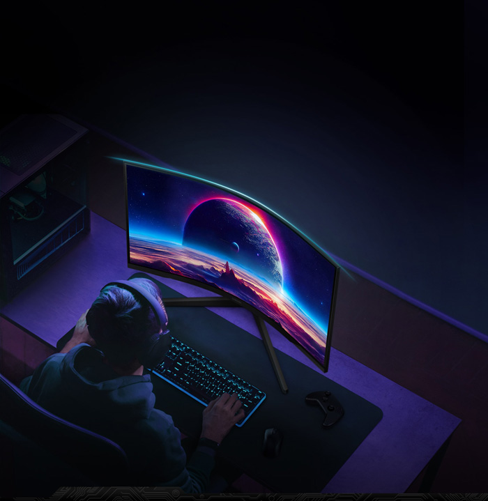 Màn Hình Gaming SAMSUNG Odyssey G5 G55C LS32CG552EEXXV (32.0 inch - 2K - VA - 165Hz - 1ms - FreeSync - HDR10 - Curved) Chính hãng