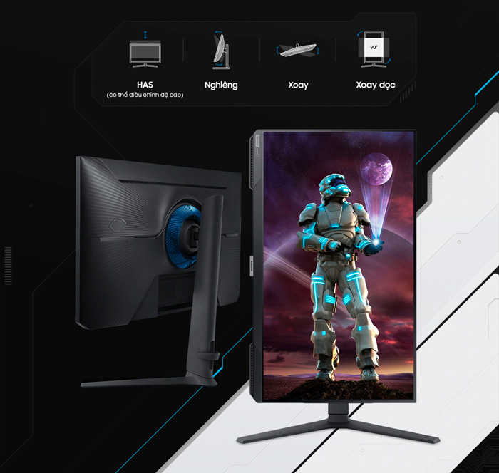Màn Hình Gaming SAMSUNG Odyssey G4 LS25BG400EEXXV (25.0 inch - FHD - IPS - 240Hz - 1ms - GSync - HDR10) Chính hãng