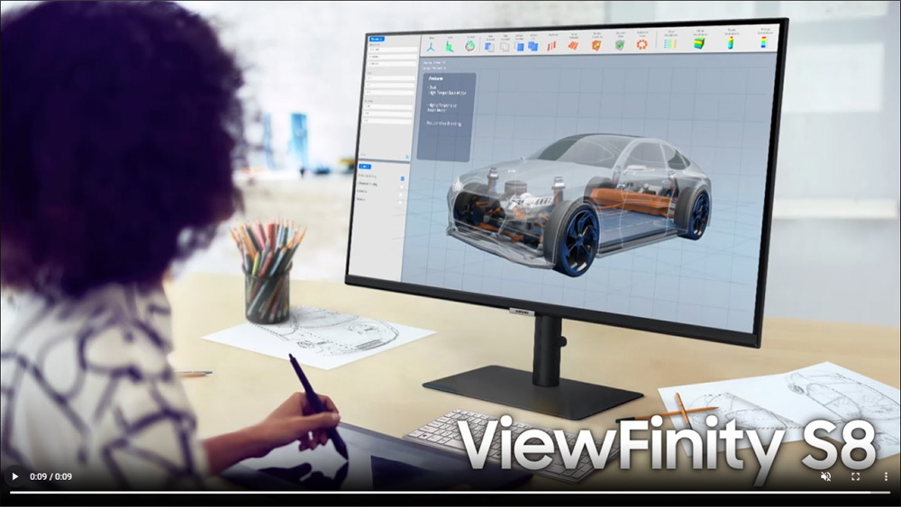 Màn Hình Đồ Họa SAMSUNG ViewFinity S8 LS32B800PXEXXV (32.0 inch - 4K - IPS - 60Hz - 5ms - USB TypeC - Network RJ45) Chính hãng