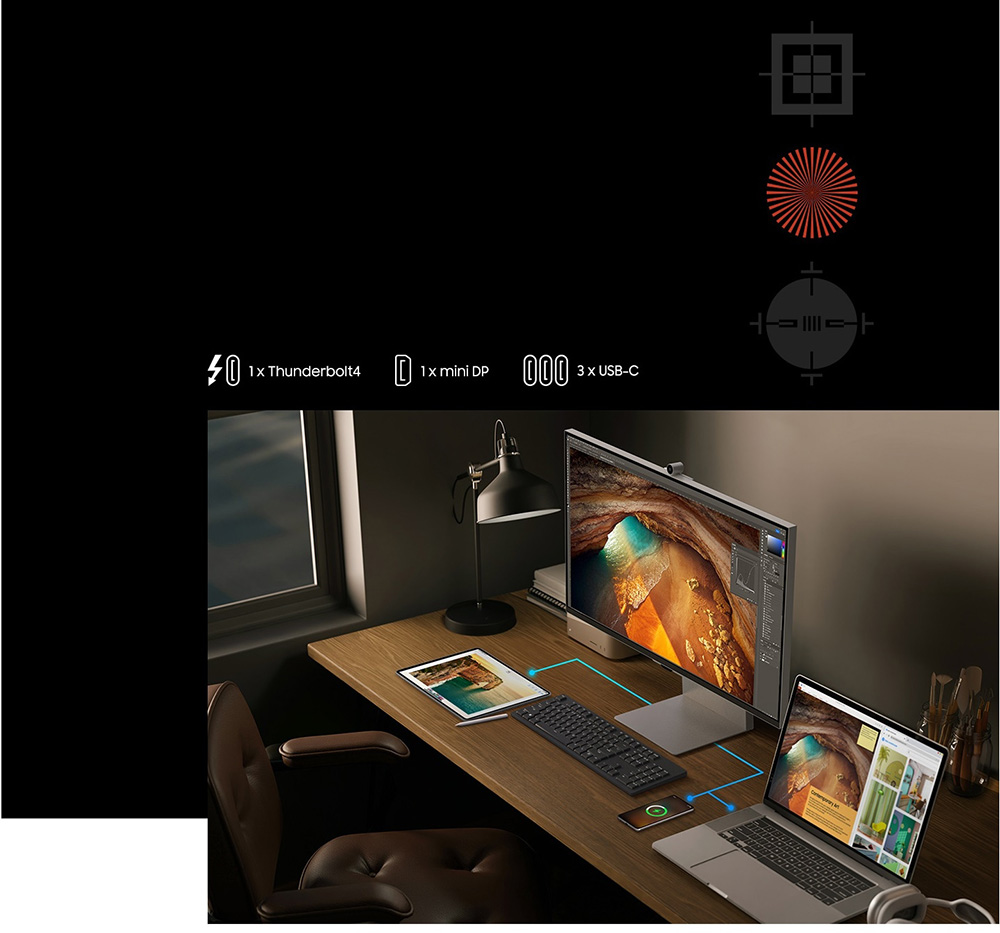 Màn Hình SAMSUNG ViewFinity S9 5K LS27C900PAEXXV (27 inch - IPS - 5K - 60Hz - 5ms- Speaker - Webcam) Chính hãng