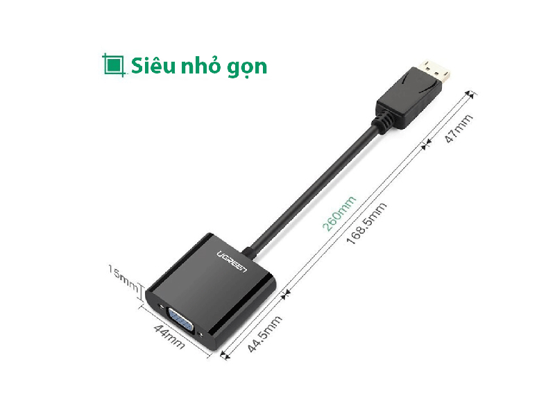 3._Cáp_chuyển_DISPLAYPORT_to_VGA_UGREEN__20415__-_longbinh.com.vn