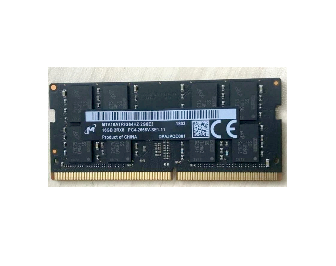 Micron 16GB DDR4 2666MHz SODIMM PC4-21300 MTA16ATF2G64HZ-2G6E1 (Usato)