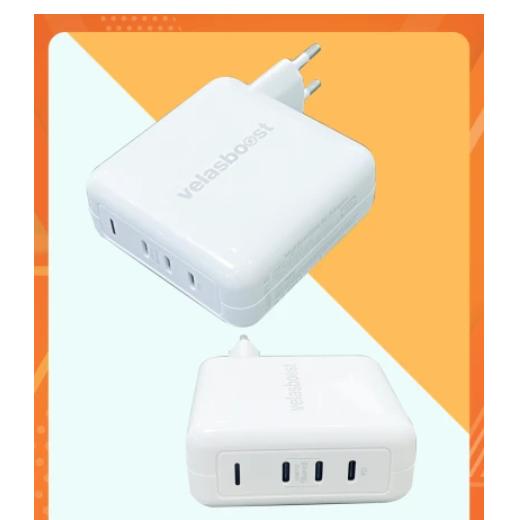 CỦ SẠC 65W VELASBOOST 3 CỔNG NHỎ GỌN HIỆU SUẤT CAO