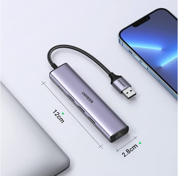 Hub_chuyển_đổi_5_in_1_USB_Type-A_ra_Lan_1000Mbps_Kèm_HUB_3_Cổng_USB_3.0_Ugreen_60554_cao_cấp_-_longbinh.com.vn