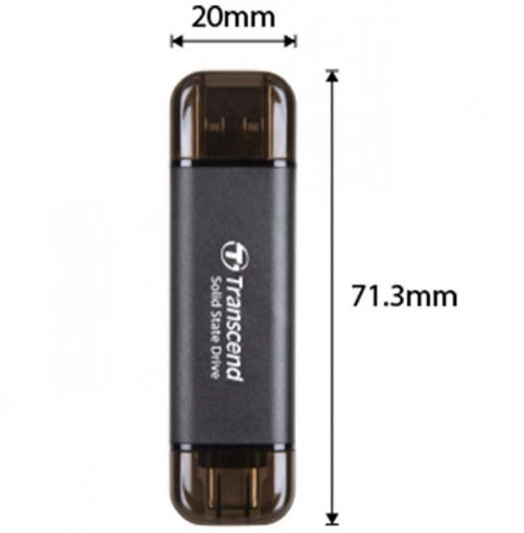 Ổ cứng di động 256GB External SSD Transcend ESD310C USB Chính hãng